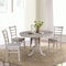 International Concepts Round 36 in Rd Extension Dining Table, 4 Emily Chairs, Washed Gray Taupe, 36 in W, 48 in L, Wood K09-36RXT-C617-4 - alternate 2